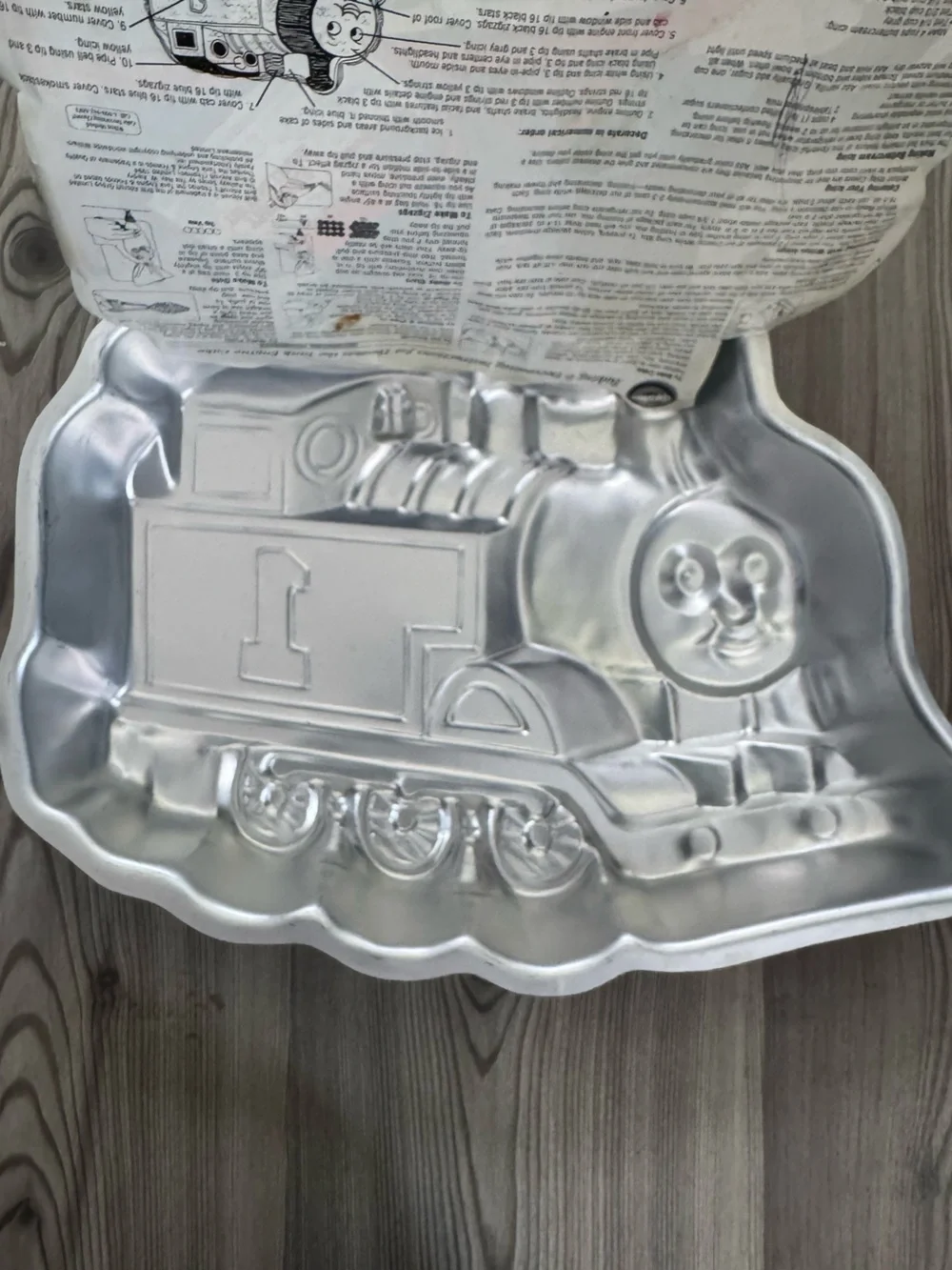 Thomas the Tank Engine Blue Kids Train Cake Pan with Decor